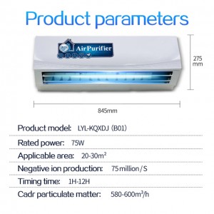 Wall Mounted Air Purifier Air Cleaner Air Purification System Medical Disinfection