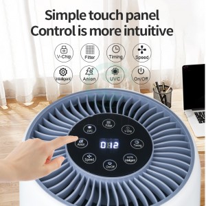 EPA FCC CE ISO OEM ODM Air Purifier with UV Sanitizing Lamp UV Air Sterilizer