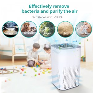 Tabletop square Air Purifiers with Wifi