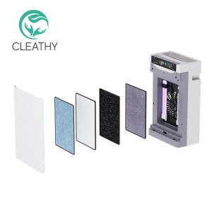 Eliminates Pollen, Mold, Dust, Pet Dander, Smoke Room Office UV Ionizer Air Purifier