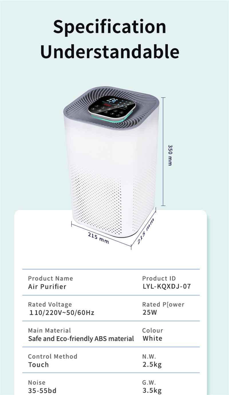 Pm2.5 Portable Desktop Air Purifier for Home (18)